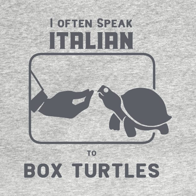 Funny Italian hand gesture and eastern box turtle by croquis design